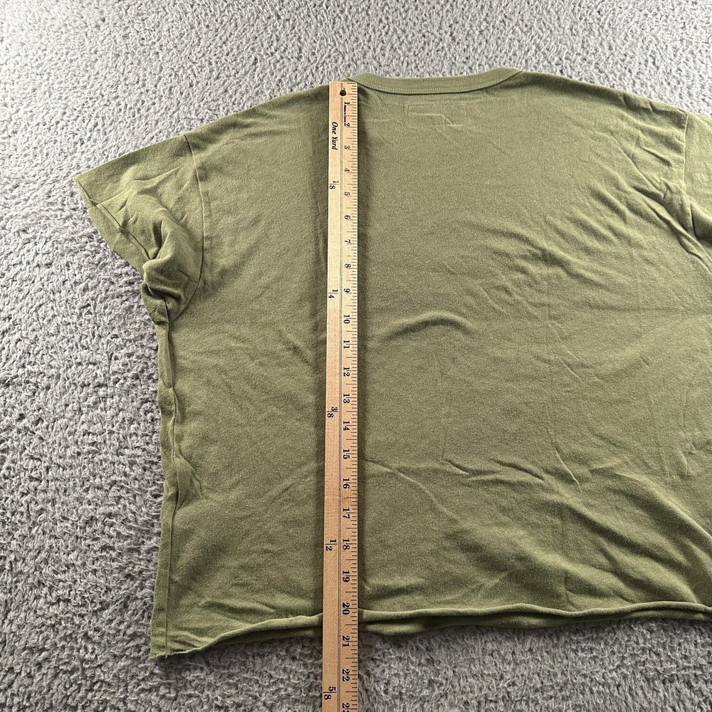 THE GREAT. Shirt Womens 0 Green 100% Cotton Crewneck Short Sleeve Mountains Tee - Picture 9 of 10